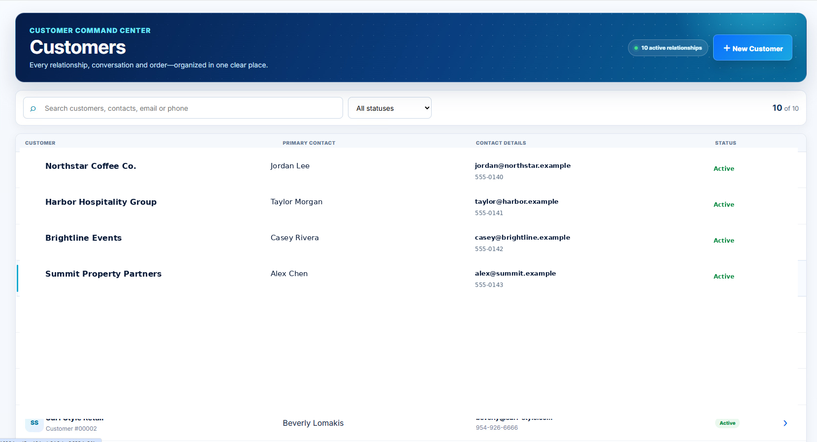 Printiva customer management